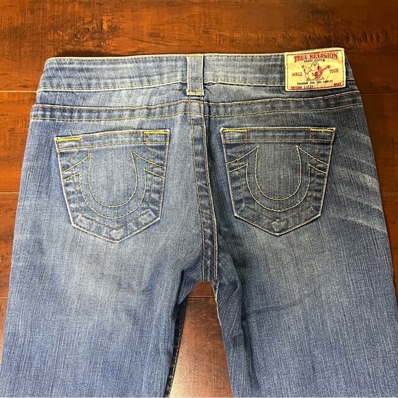TRUE RELIGION Denim Lizzy Capri Jean Cropped Low Rise Blue Size 28 - Picture 6 of 12